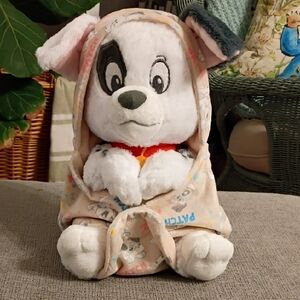 Disney Parks Babies 101 Dalmatian Plush Puppy in Hooded Blanket